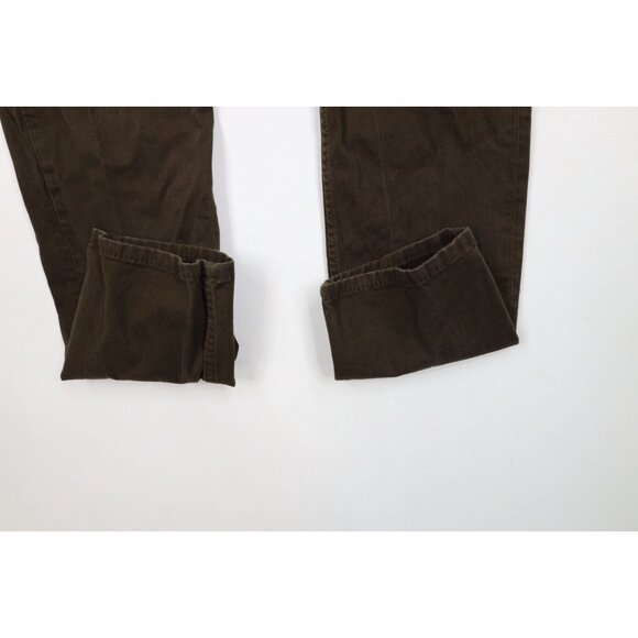 Vintage Y2K Levis 502 Mens 33x30 Faded Slim Fit Tapered Leg Jeans Dark Brown - Picture 5 of 16